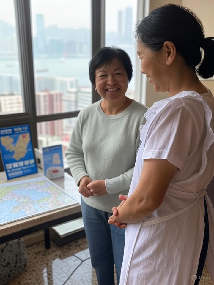 幫助家傭適應香港氣候與生活環境，解決外傭、菲傭初到挑戰，快速融入家庭！(Keywords: 外傭, 香港)